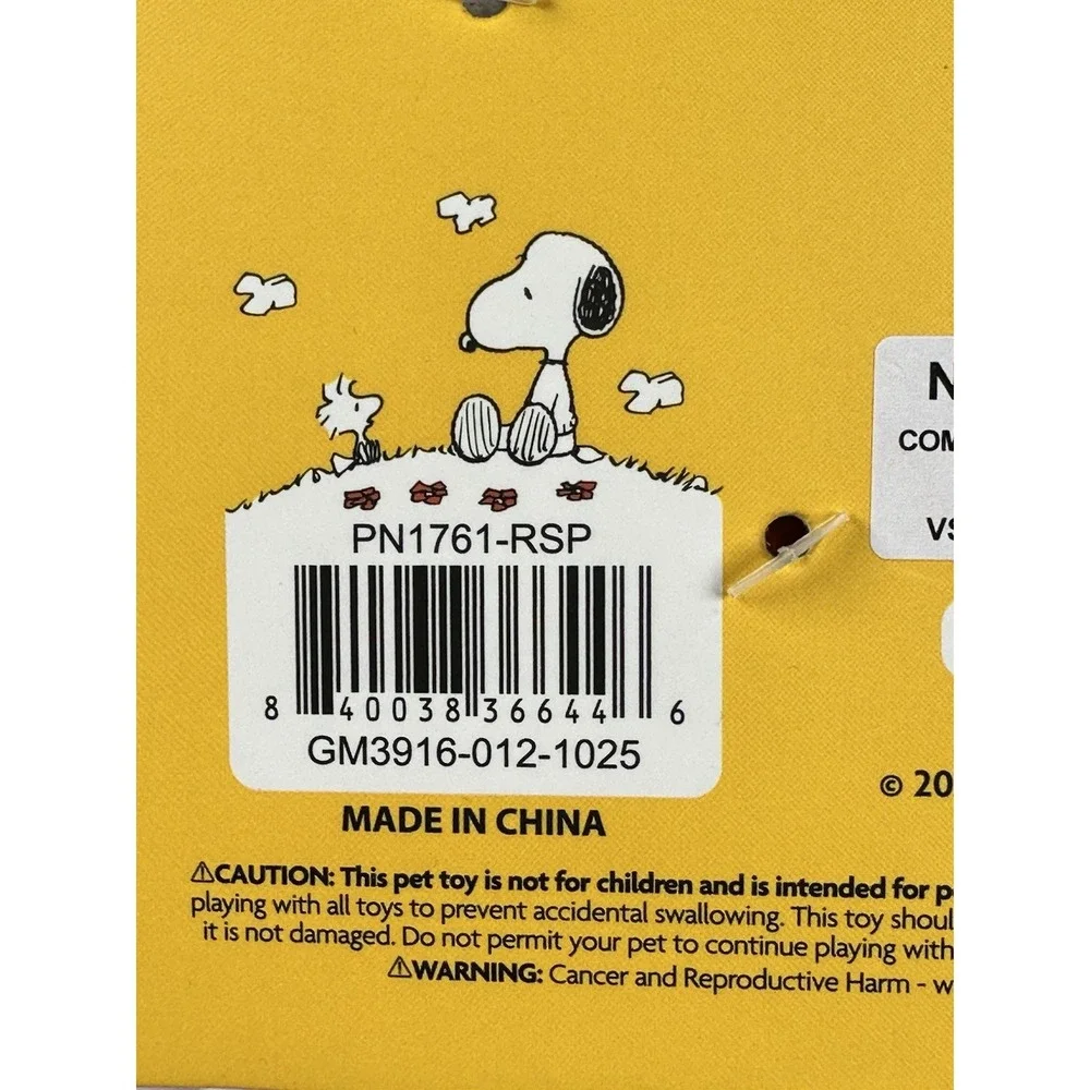 Peanuts Snoopy Dog Toy Plush Squeaker Cool Blooded Shirt New